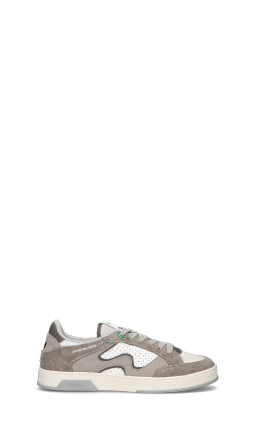 WOMSH Sneaker uomo grigia/bianca in pelle