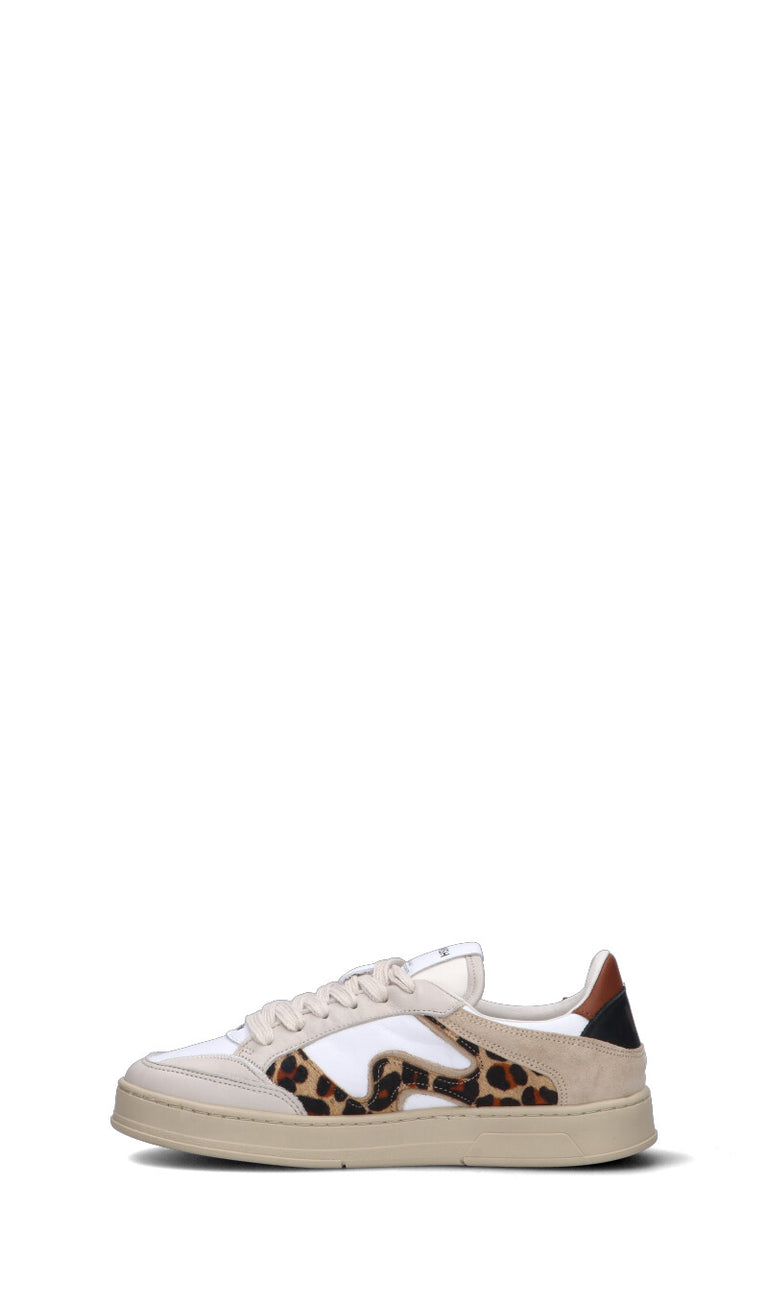 WOMSH Sneaker donna bianca/leopardata in pelle