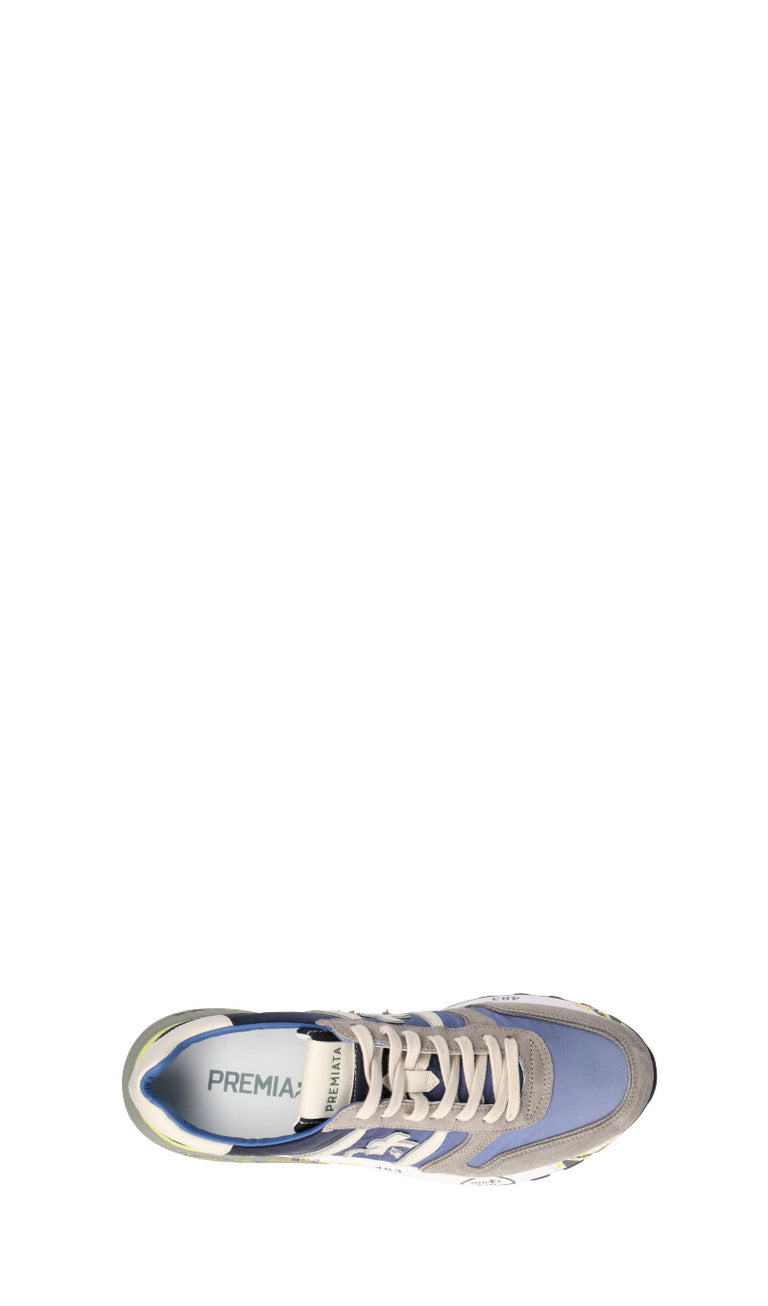 PREMIATA Sneaker uomo grigia/blu in pelle