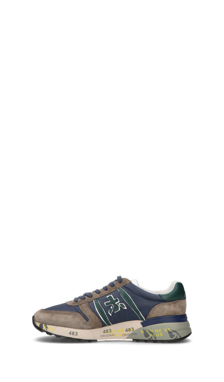 PREMIATA Sneaker uomo blu/grigia in pelle