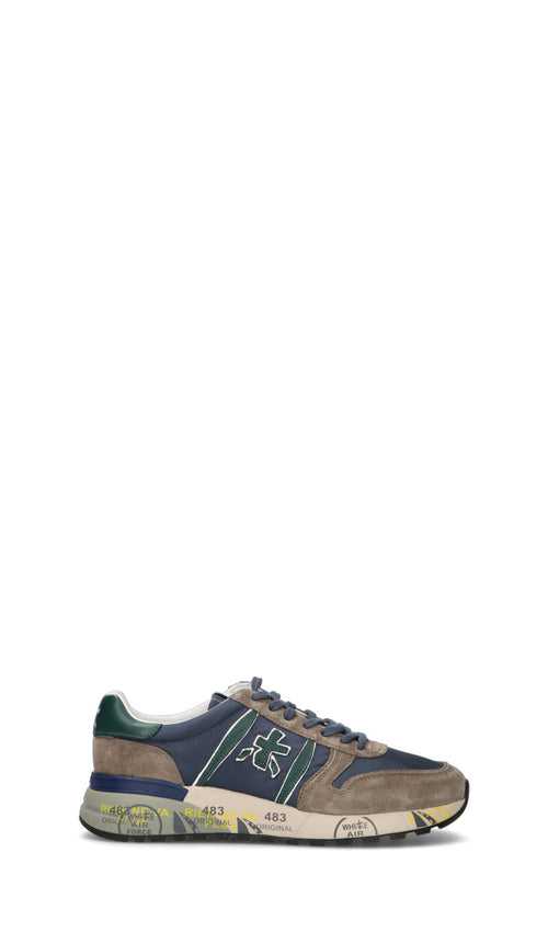 PREMIATA Sneaker uomo blu/grigia in pelle