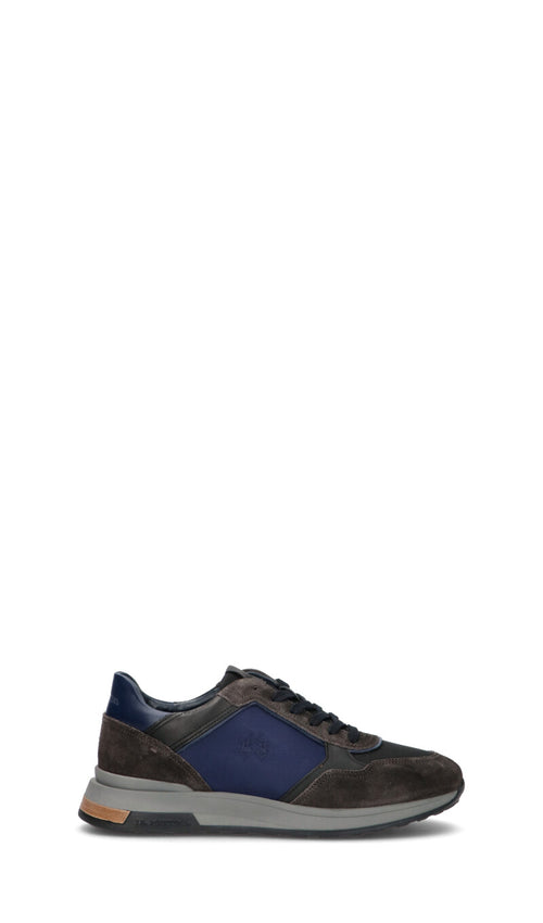 LA MARTINA Sneaker uomo grigia/blu in suede