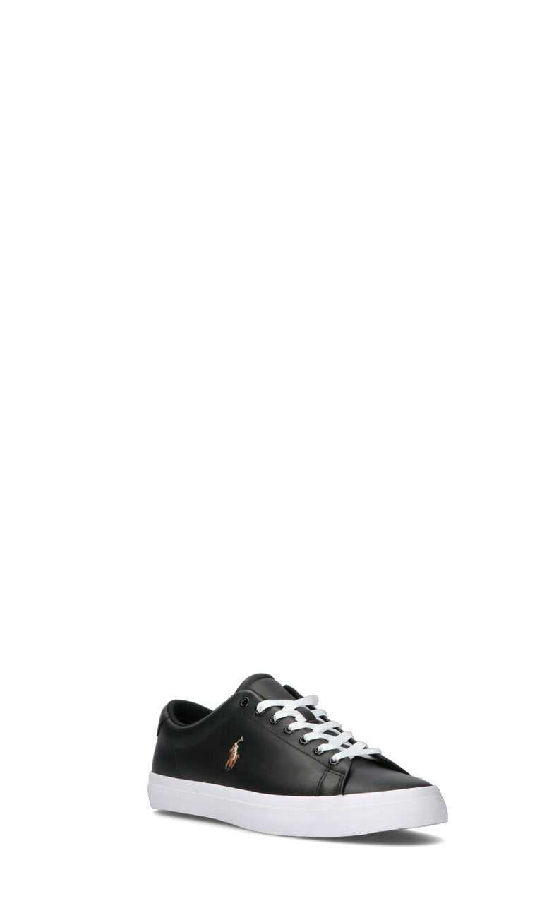 RALPH LAUREN Sneaker uomo nera in pelle