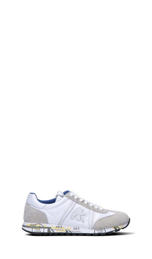 PREMIATA Sneaker uomo bianca/blu in suede