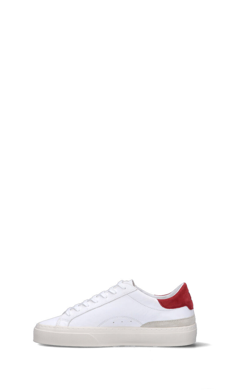 D.A.T.E. - SONICA Sneaker uomo bianca/rossa in pelle