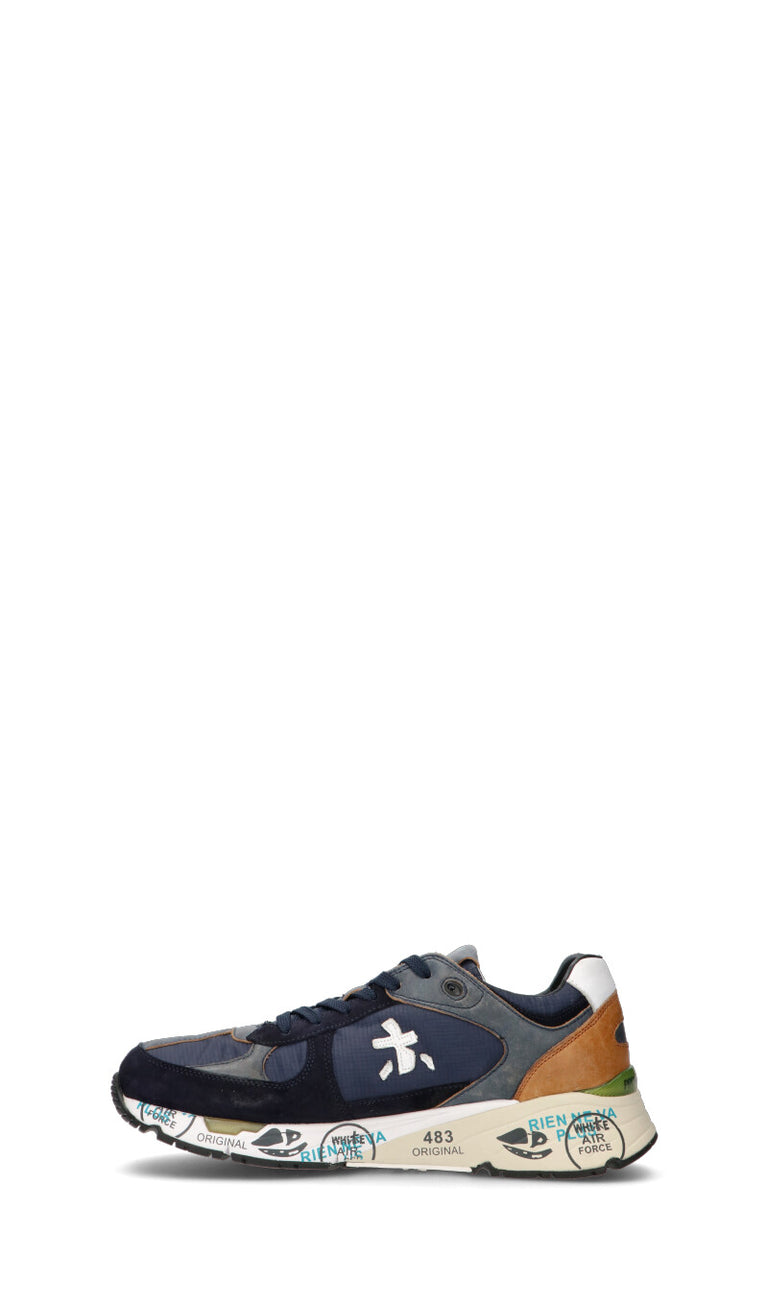 PREMIATA Sneaker uomo blu/marrone in pelle