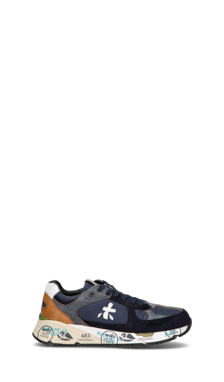 PREMIATA Sneaker uomo blu/marrone in pelle