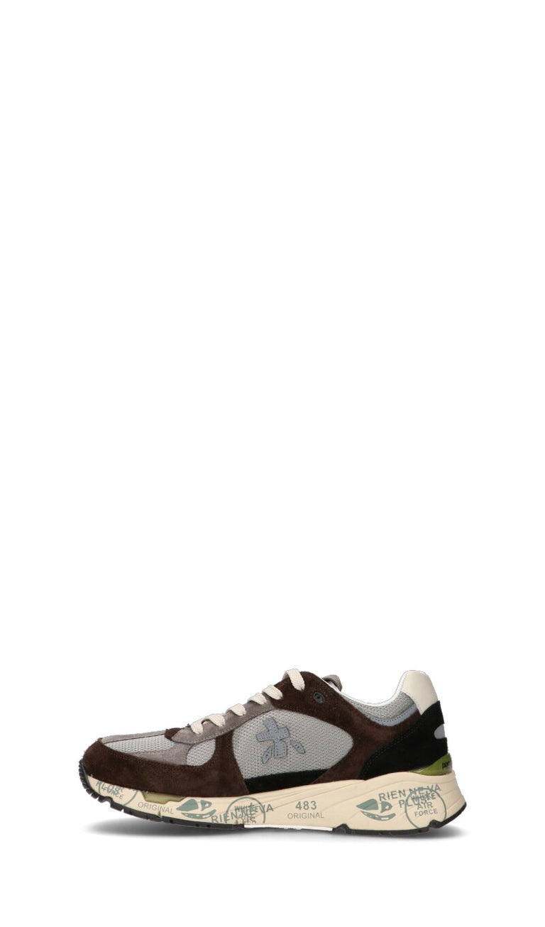 PREMIATA Sneaker uomo marrone/grigia in pelle