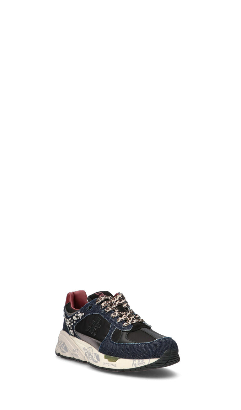 PREMIATA Sneaker donna blu/nera in pelle