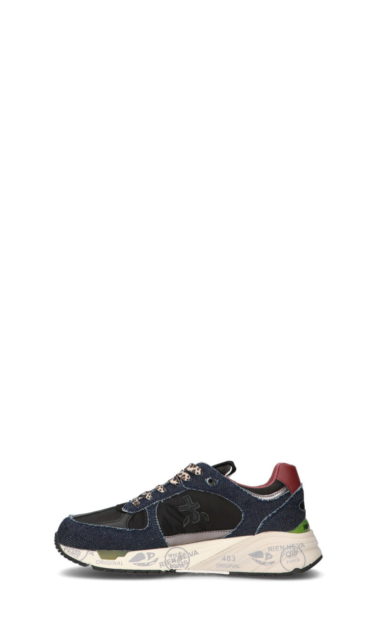 PREMIATA Sneaker donna blu/nera in pelle