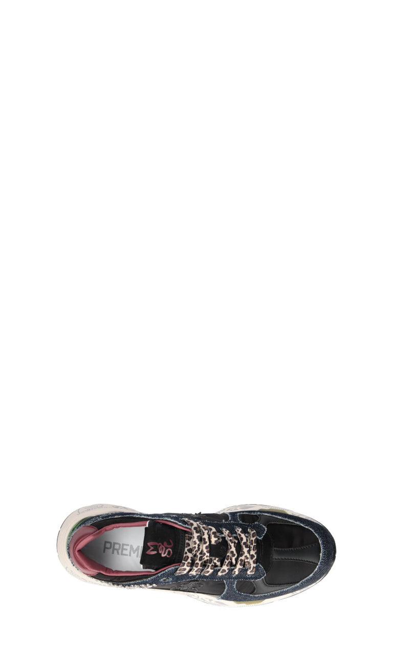 PREMIATA Sneaker donna blu/nera in pelle