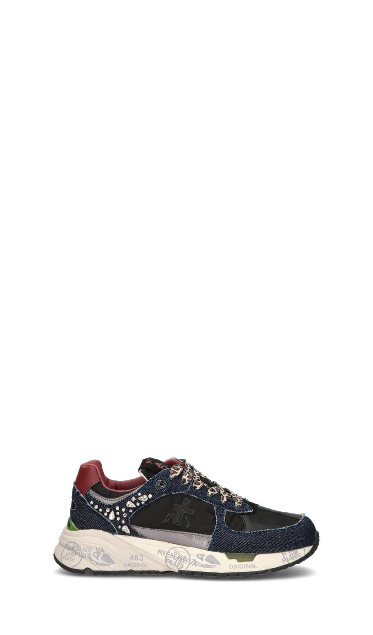 PREMIATA Sneaker donna blu/nera in pelle