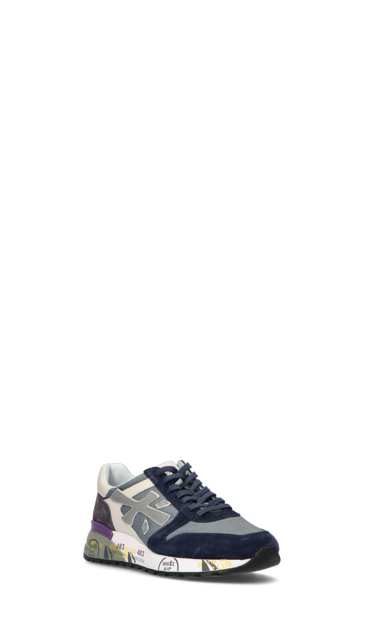 PREMIATA Sneaker uomo grigia/blu in suede