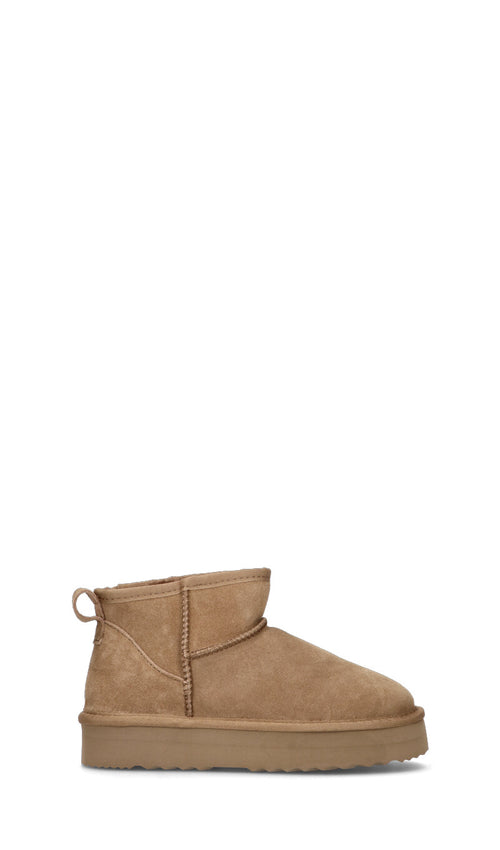 EMIDI' Stivaletto pelo donna toffee in suede