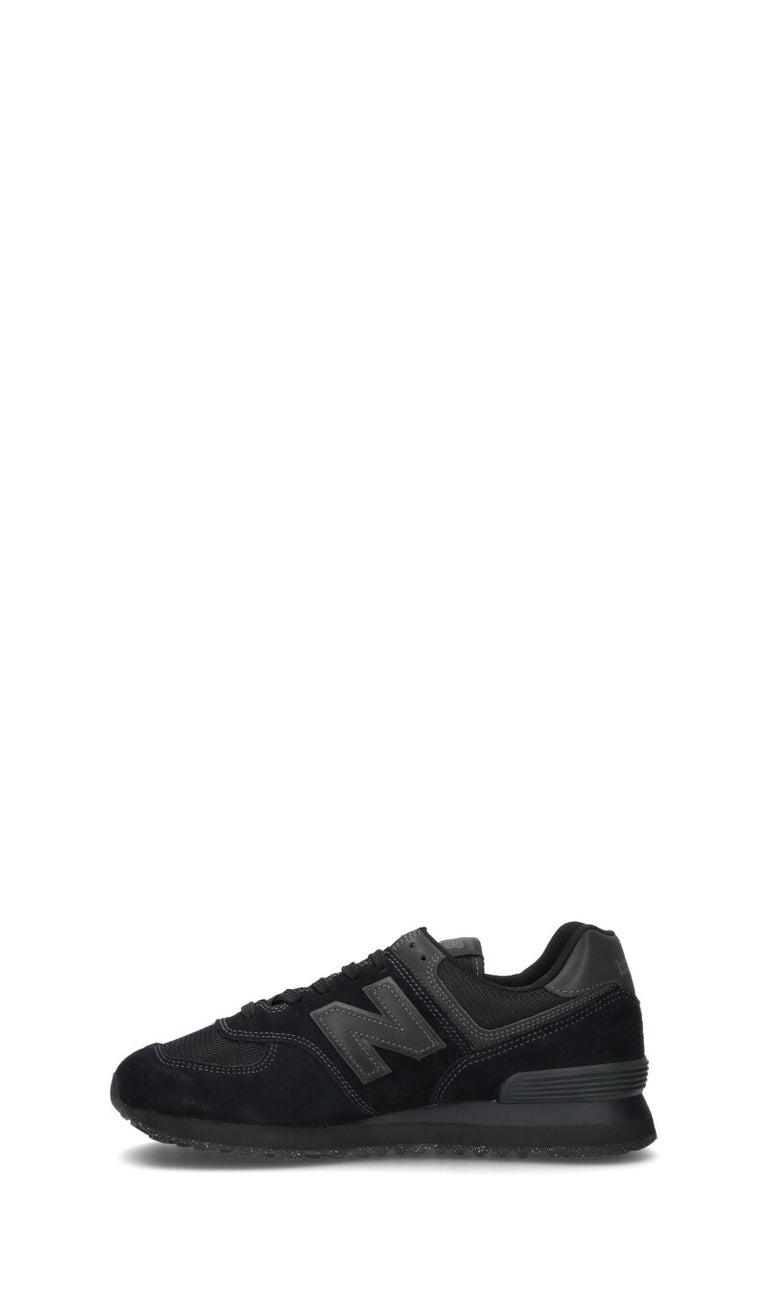 NEW BALANCE 574 Sneaker uomo nera in suede