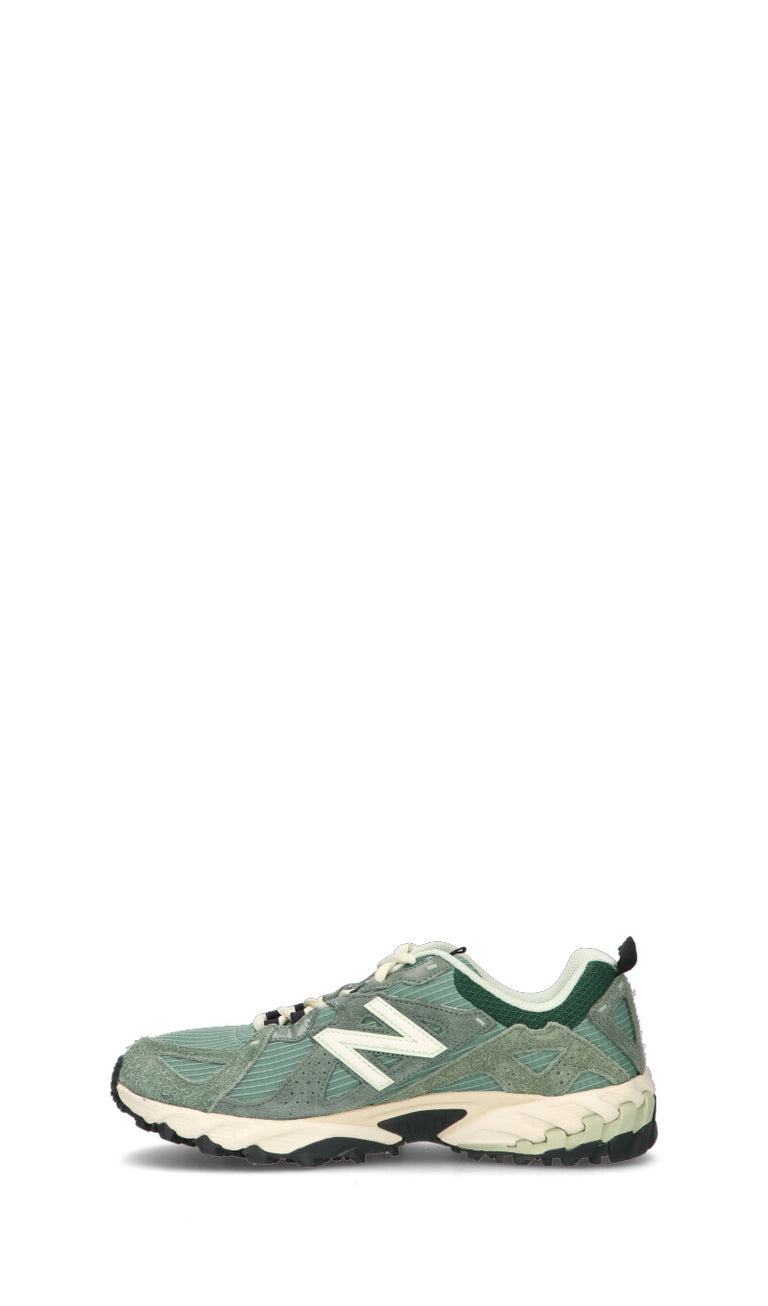 NEW BALANCE Sneaker uomo verde in suede