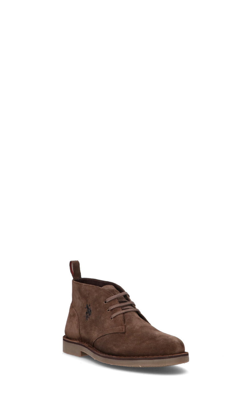 U.S. POLO ASSN. Polacco uomo marrone in suede