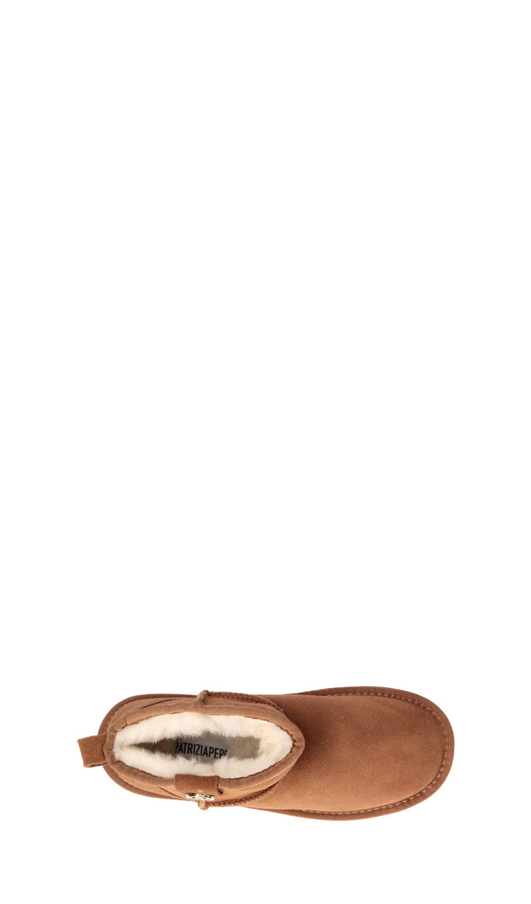 PATRIZIA PEPE Ugg ragazza marrone in suede