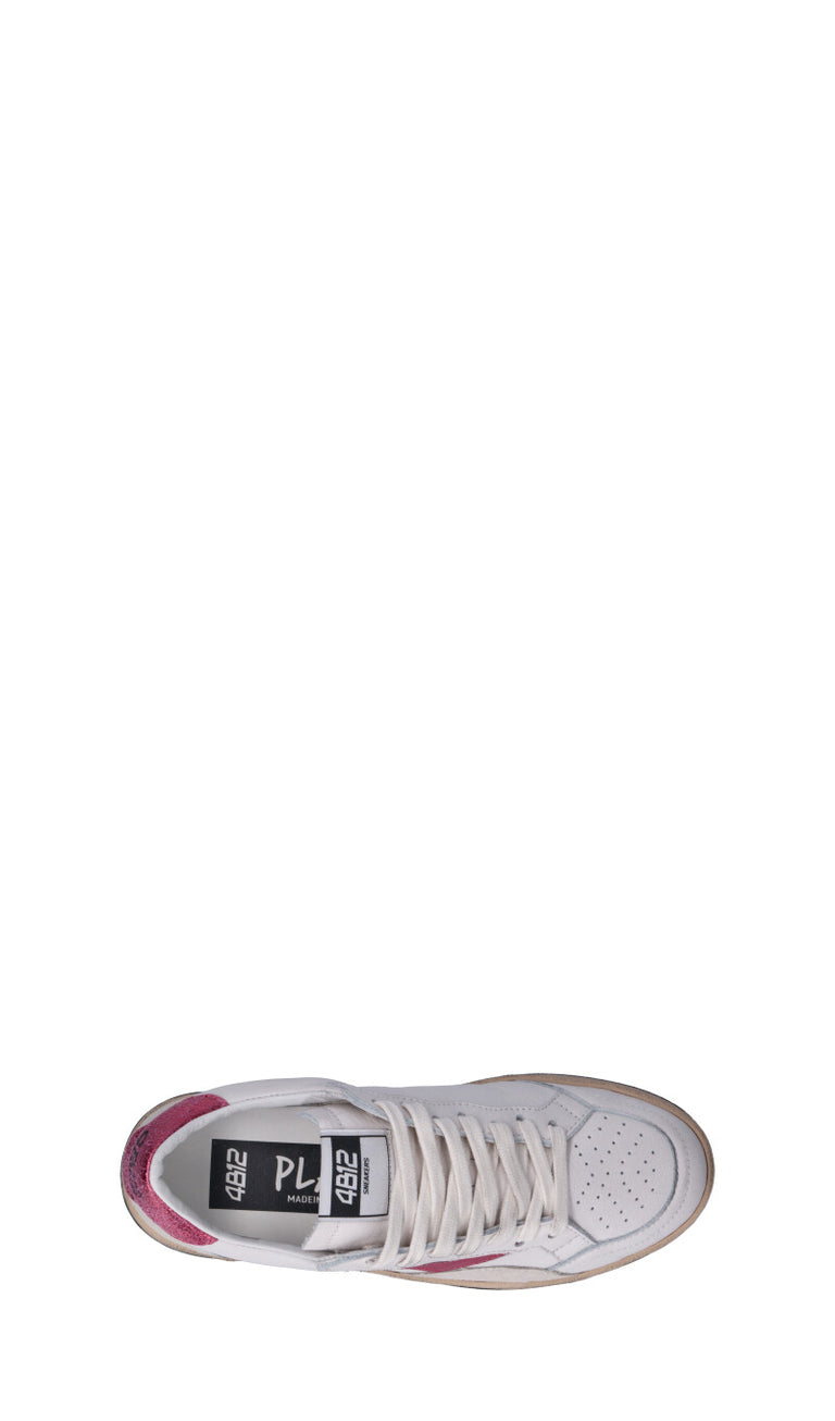 QUATTROBARRADODICI Sneaker donna bianca/rosa in pelle