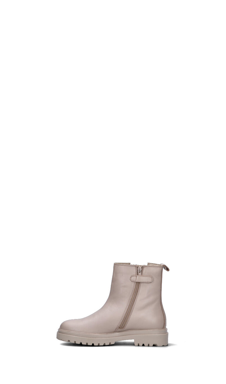 GRUNLAND Tronchetto bimba beige in pelle