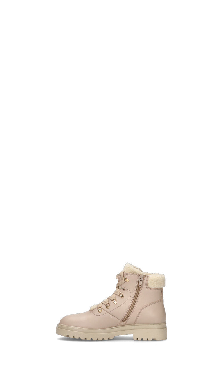 GRUNLAND Polacchino bimba beige in pelle