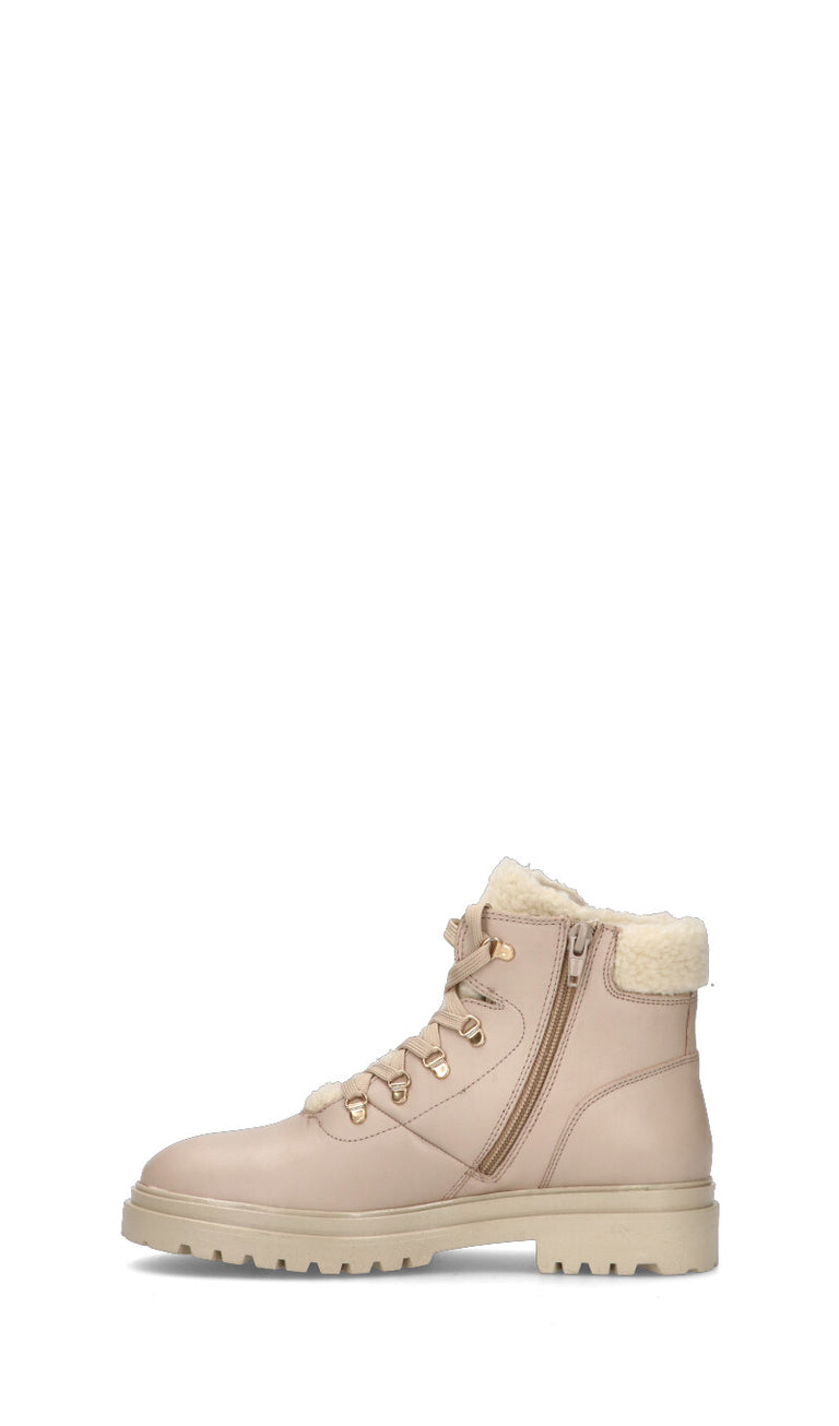 GRUNLAND Polacchino ragazza beige in pelle