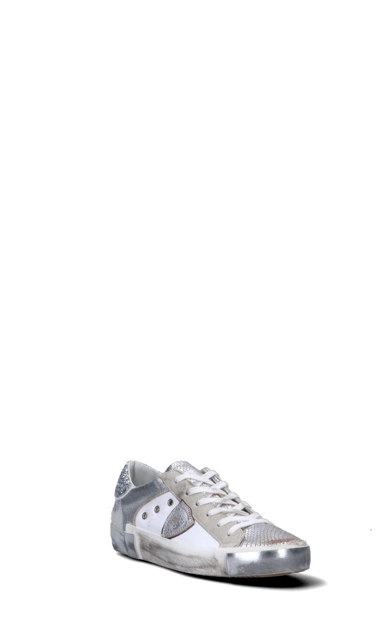 PHILIPPE MODEL Sneaker donna bianca/argento in pelle