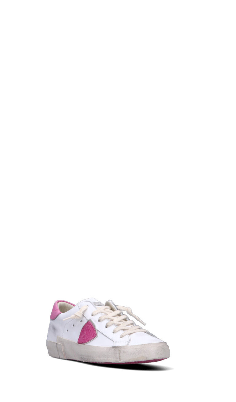 PHILIPPE MODEL Sneaker donna bianca/rosa in pelle