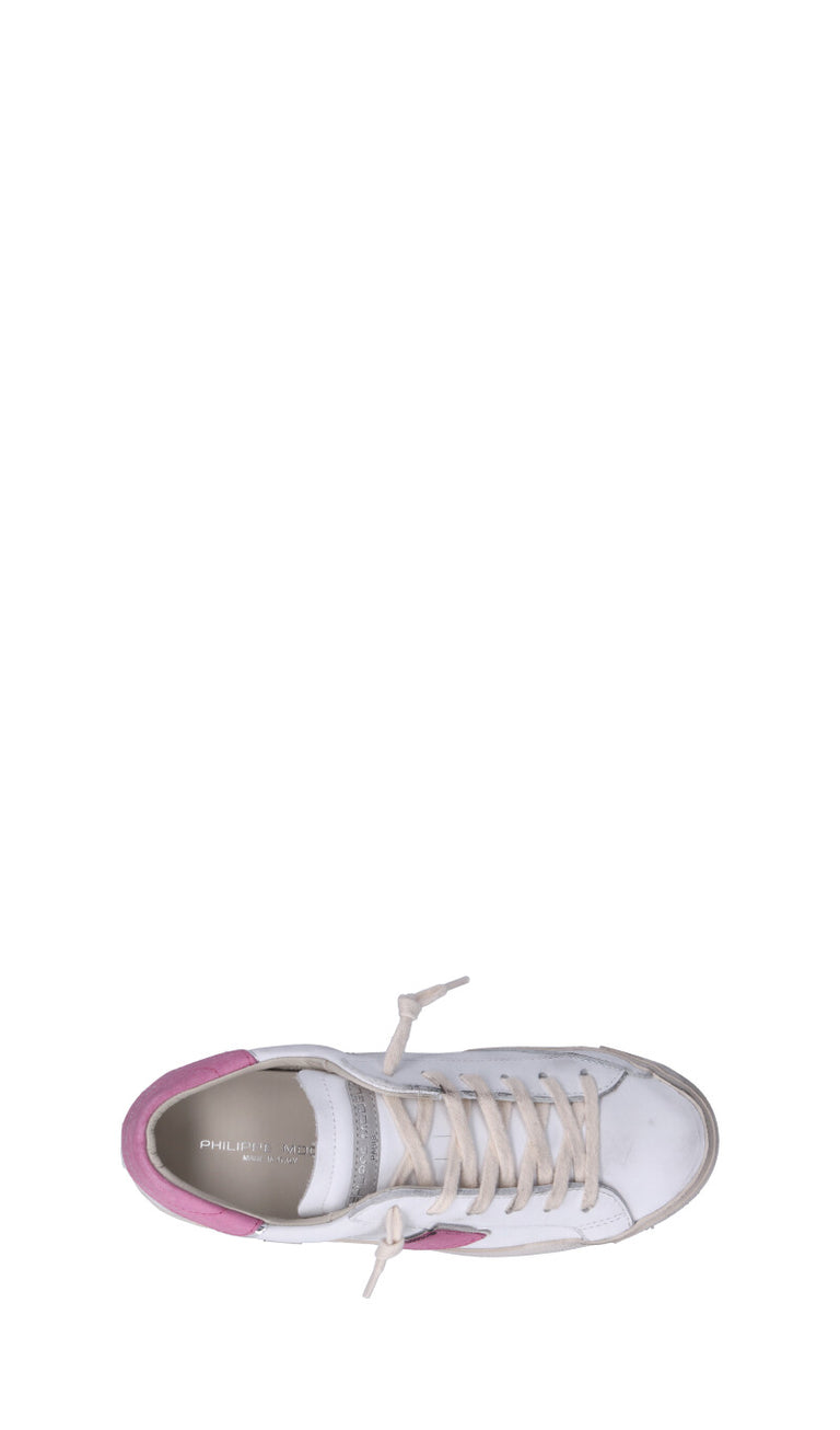 PHILIPPE MODEL Sneaker donna bianca/rosa in pelle