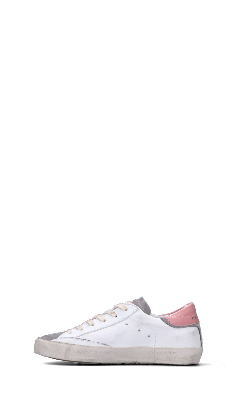 PHILIPPE MODEL Sneaker donna bianca/rosa in pelle