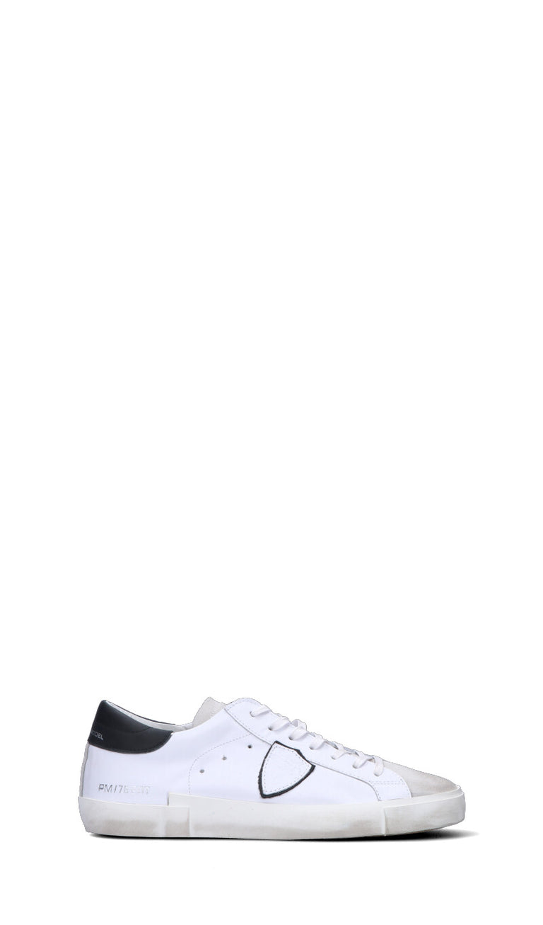 PHILIPPE MODEL Sneaker uomo bianca/nera in pelle