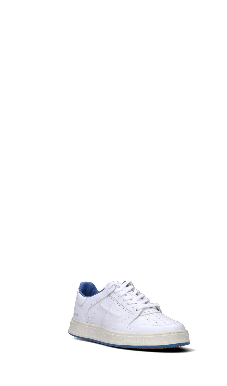 PREMIATA Sneaker uomo bianca/blu in pelle