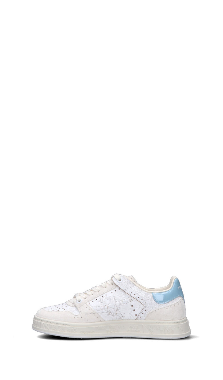 PREMIATA Sneaker donna bianca/azzurra in pelle