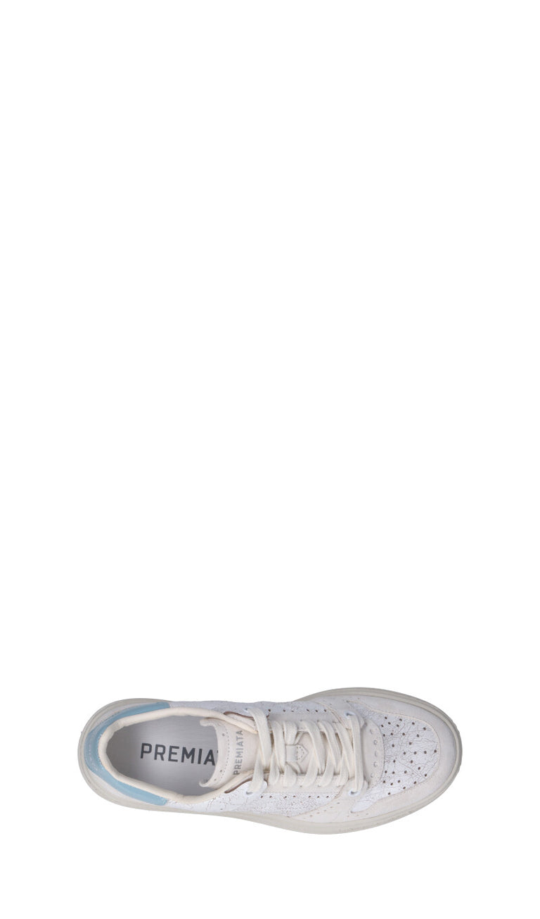 PREMIATA Sneaker donna bianca/azzurra in pelle