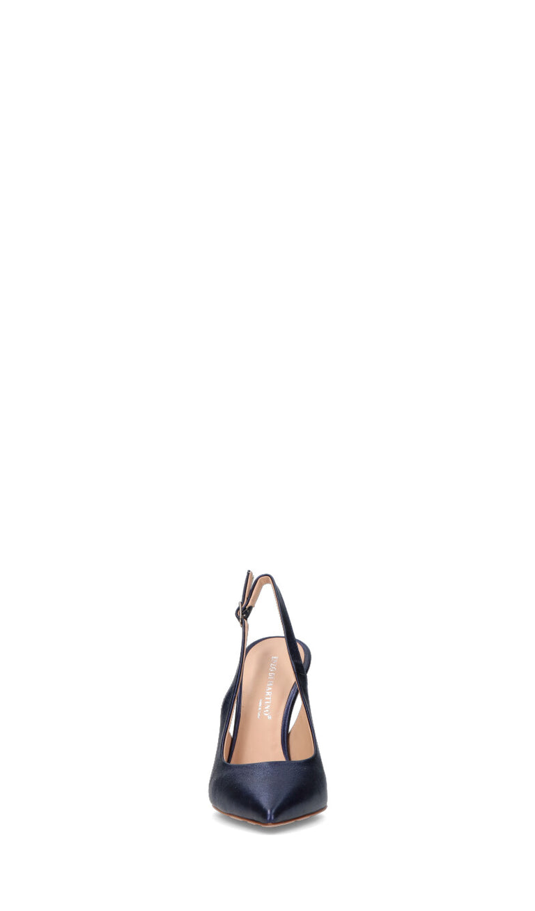 ENZO DI MARTINO Slingback donna blu in pelle