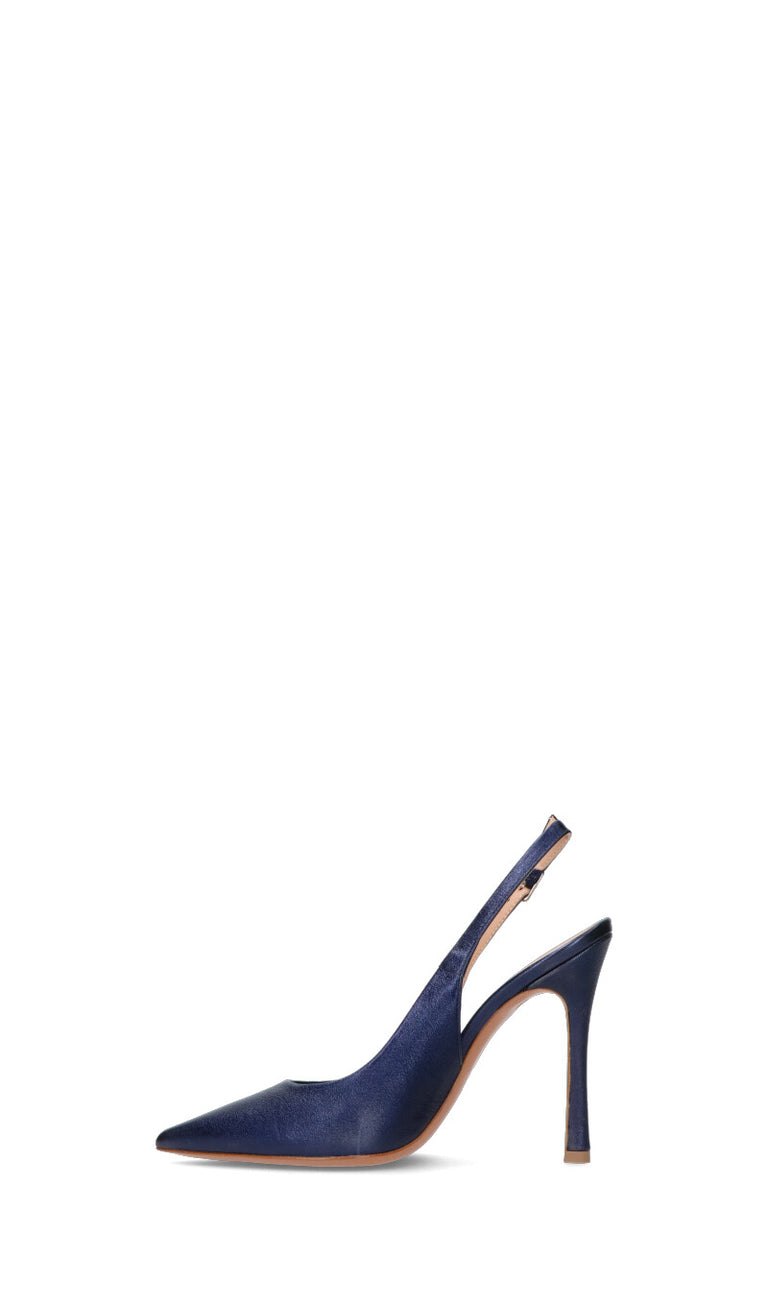 ENZO DI MARTINO Slingback donna blu in pelle