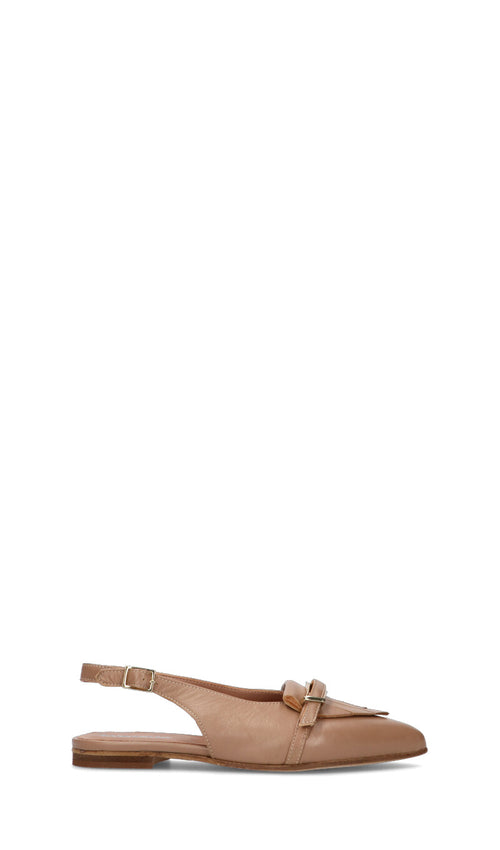 RABARBARO  Slingback donna castoro in pelle