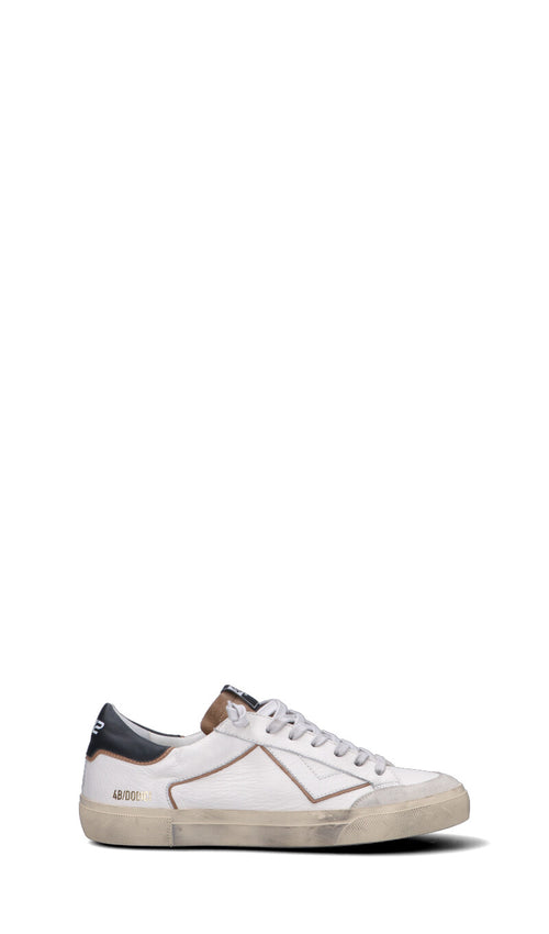 QUATTROBARRADODICI Sneaker uomo bianca in pelle