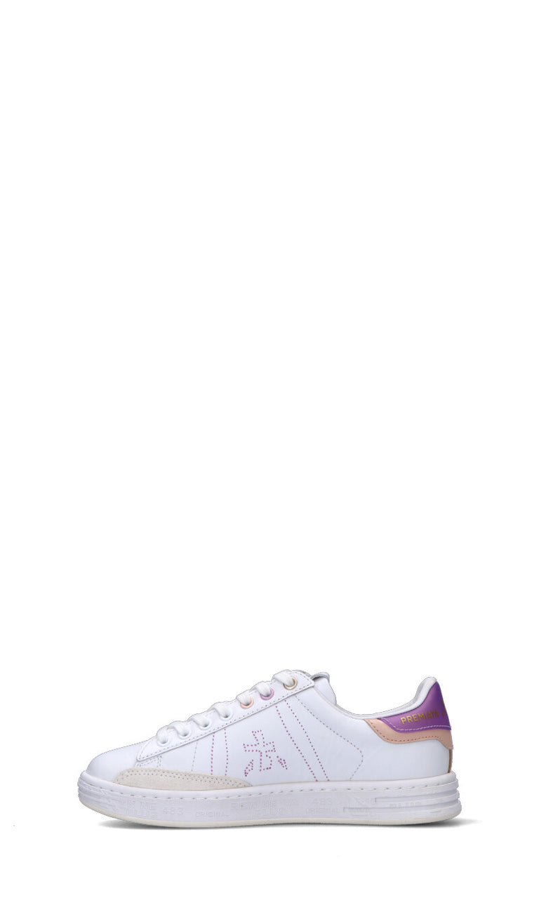 PREMIATA Sneaker donna bianca/rosa in pelle