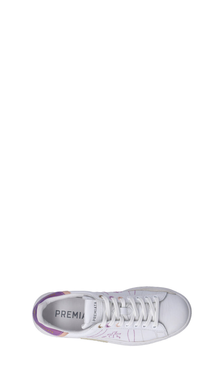 PREMIATA Sneaker donna bianca/rosa in pelle