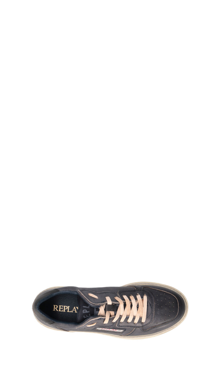 REPLAY Sneaker uomo blu in pelle