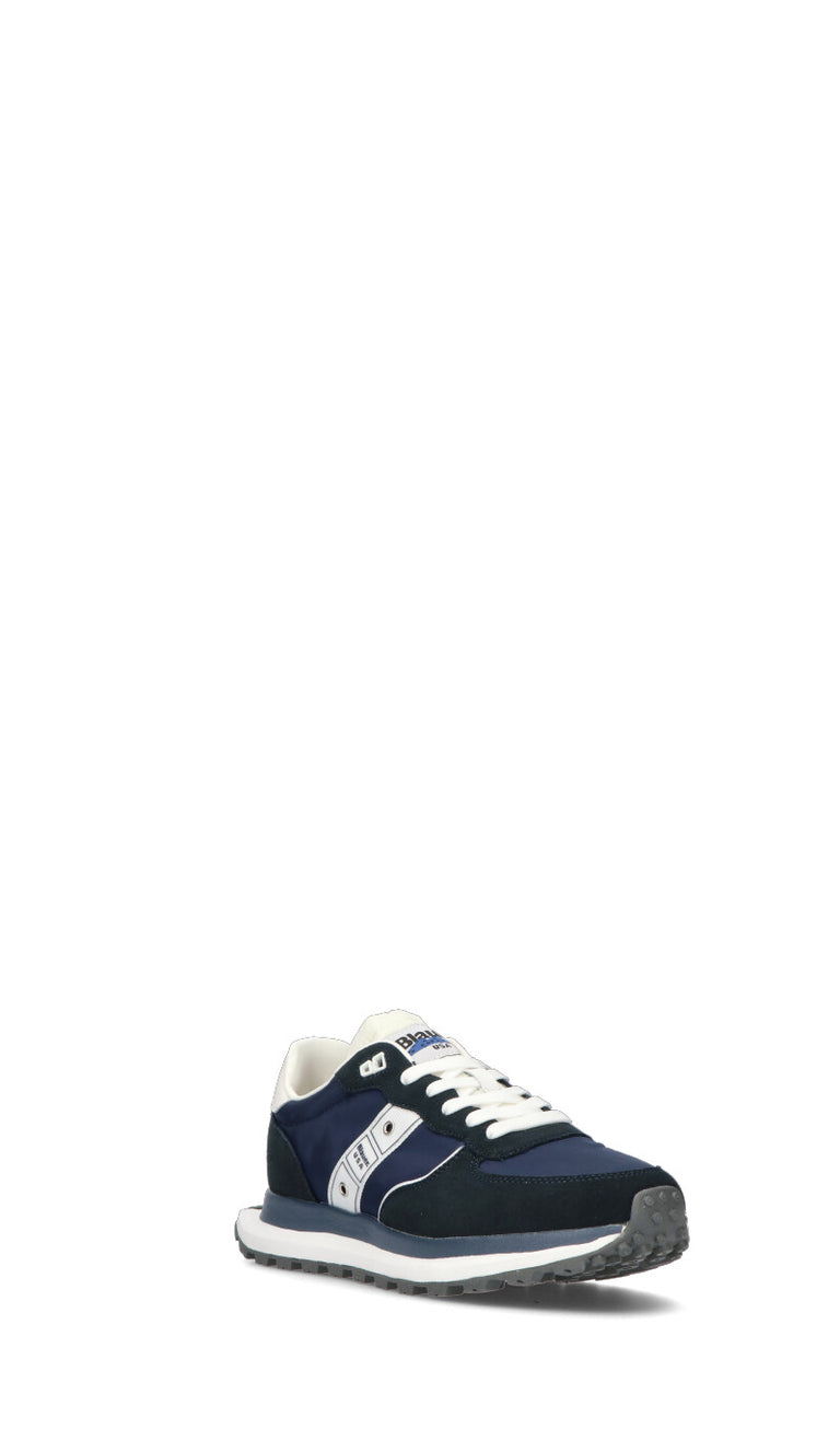 BLAUER Sneaker uomo blu in suede