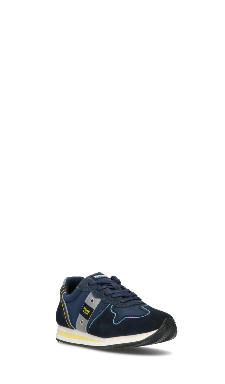 BLAUER Sneaker ragazzo blu in suede