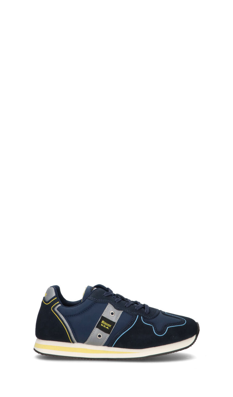 BLAUER Sneaker ragazzo blu in suede