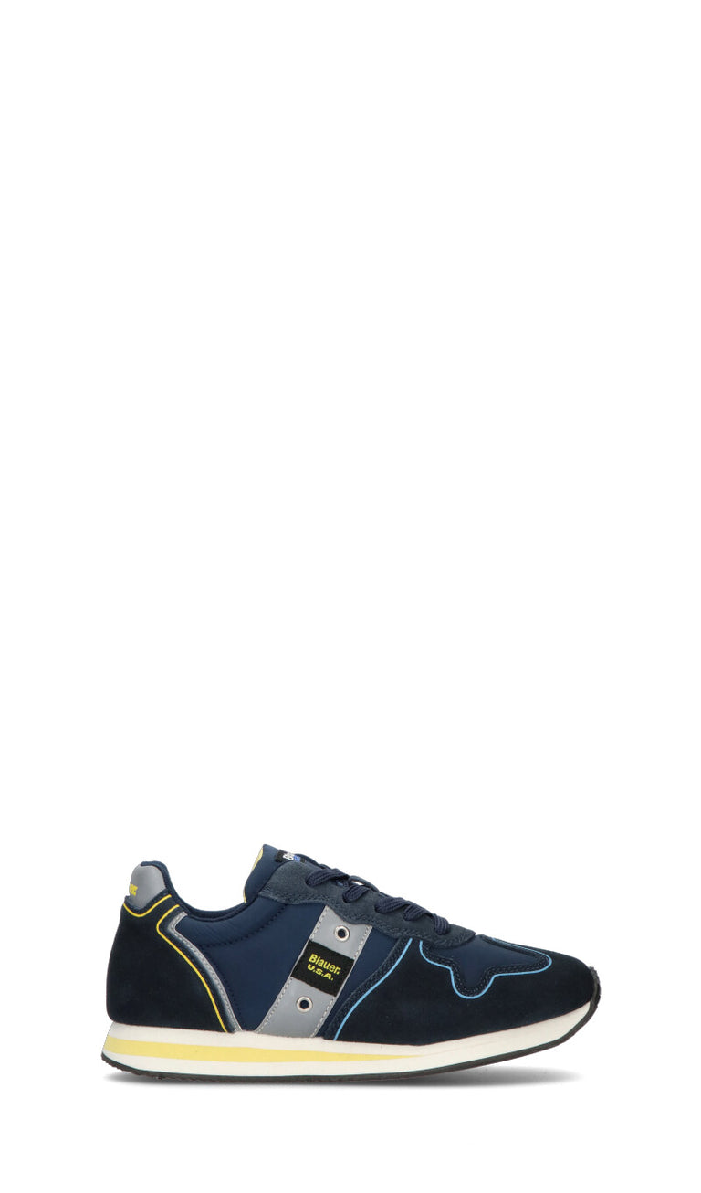 BLAUER Sneaker ragazzo blu in suede