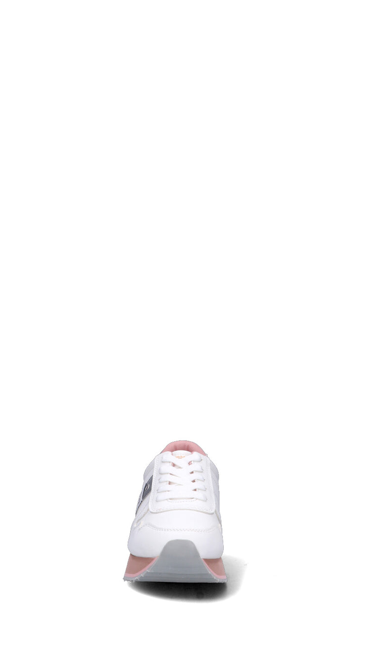 BLAUER Sneaker bimba bianca/rosa/argento in suede