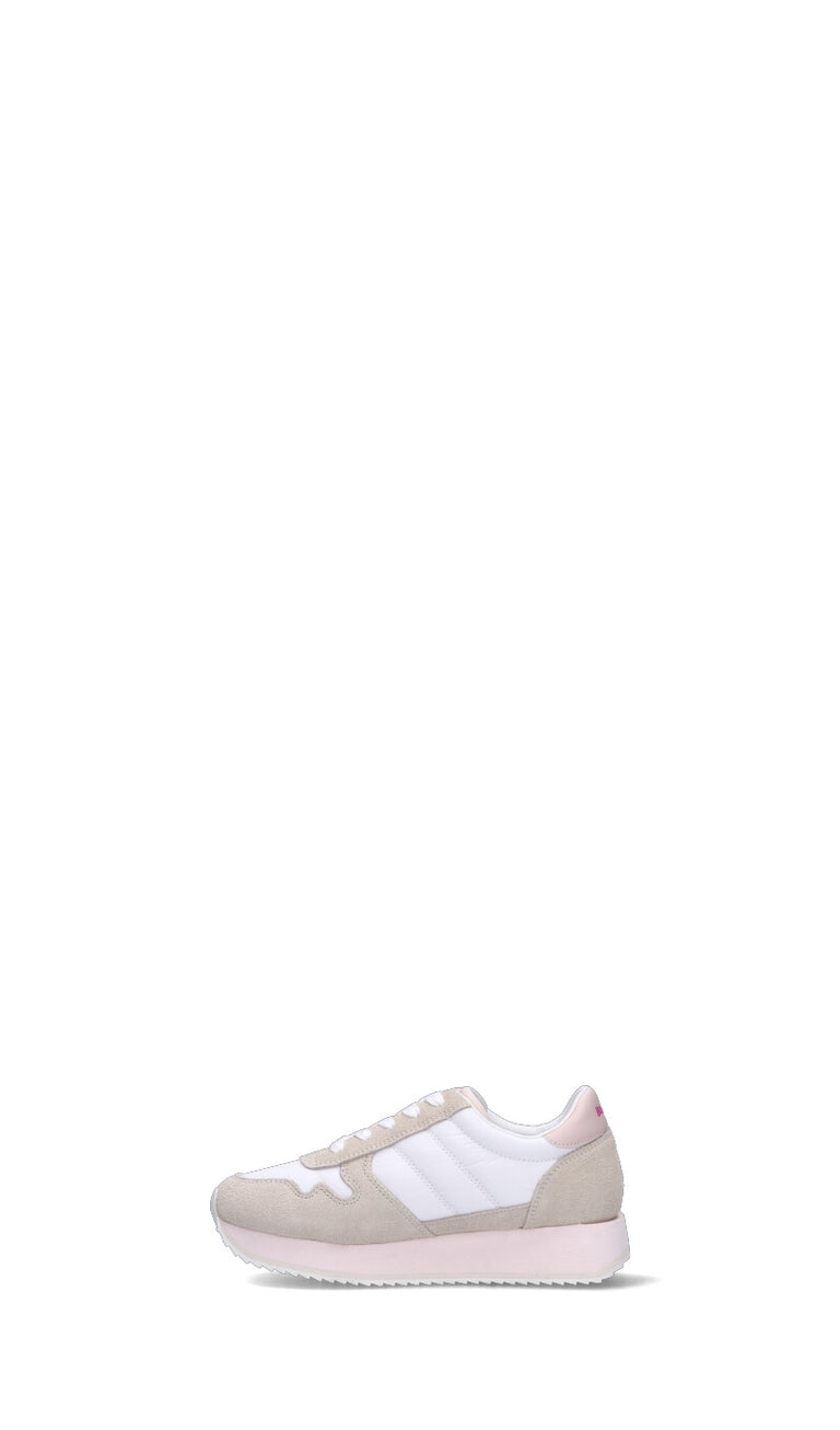 BLAUER Sneaker bimba bianca/beige/rosa/oro in suede