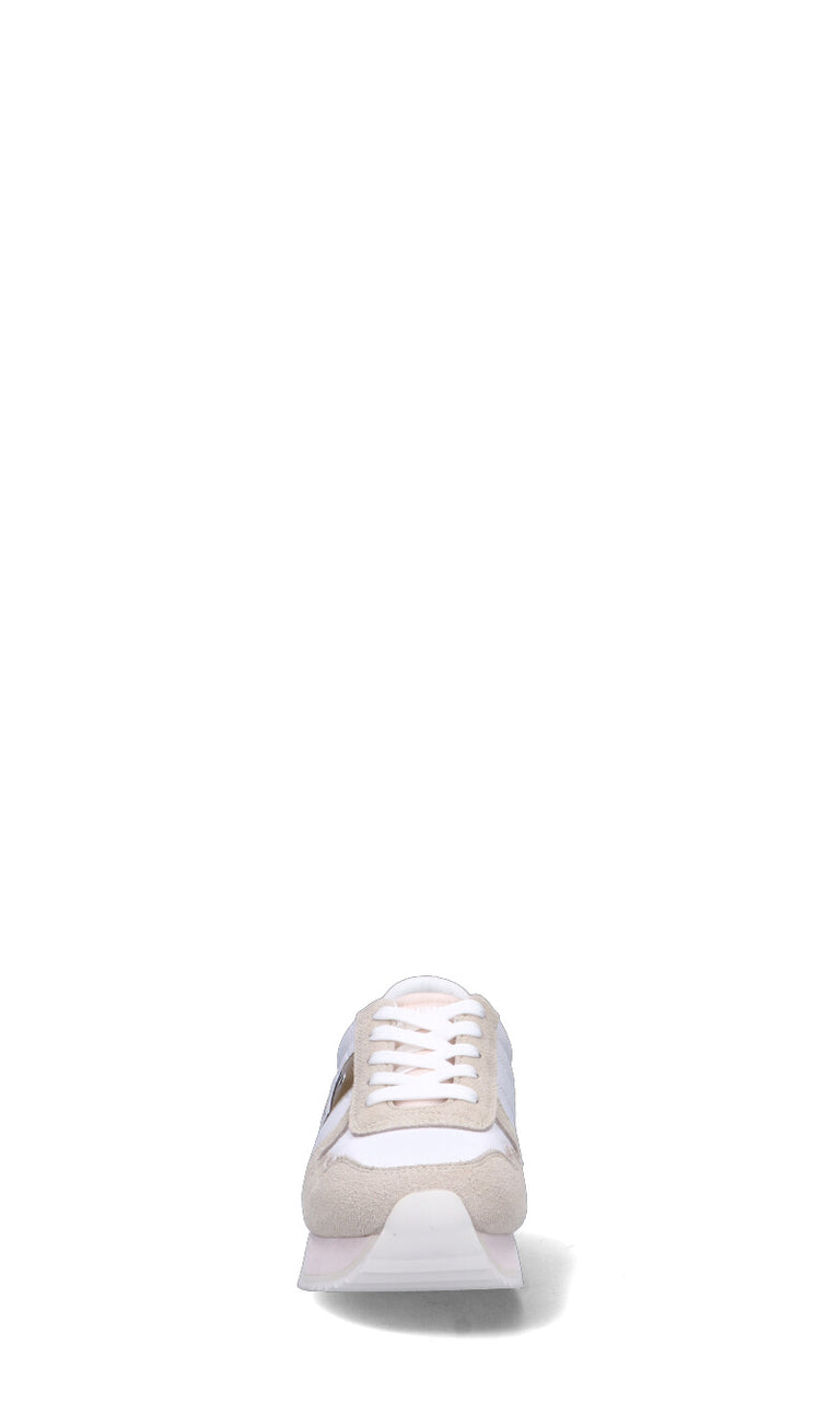 BLAUER Sneaker bimba bianca/beige/rosa/oro in suede