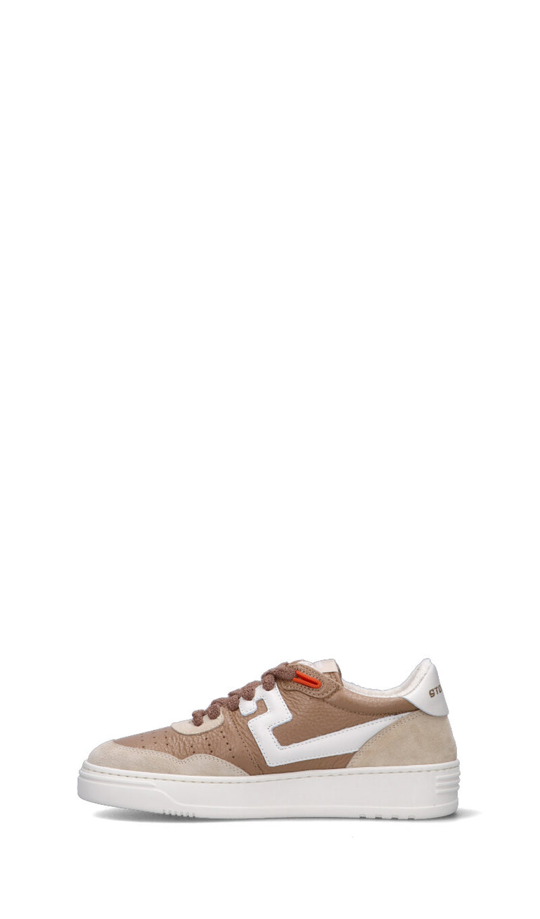 STOKTON Sneaker donna beige in pelle