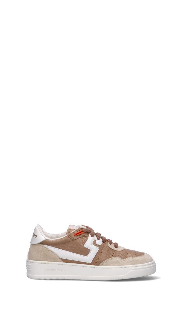 STOKTON Sneaker donna beige in pelle